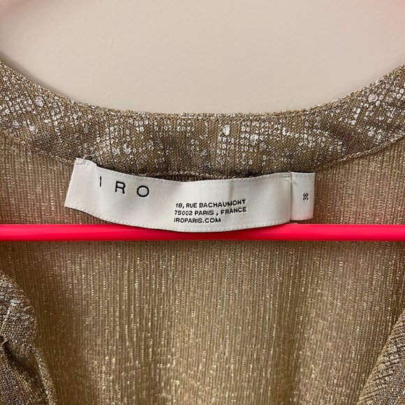 Iro Spacious Golden Metallic Top - Picture 6 of 8